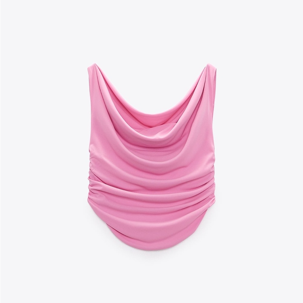 ZARA - Draped Crop Top
